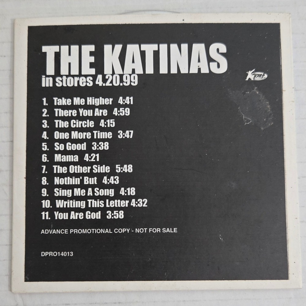 The Katinas CD 1999 Promo Advance Copy‎ Vintage Gotee Records Christian R&B